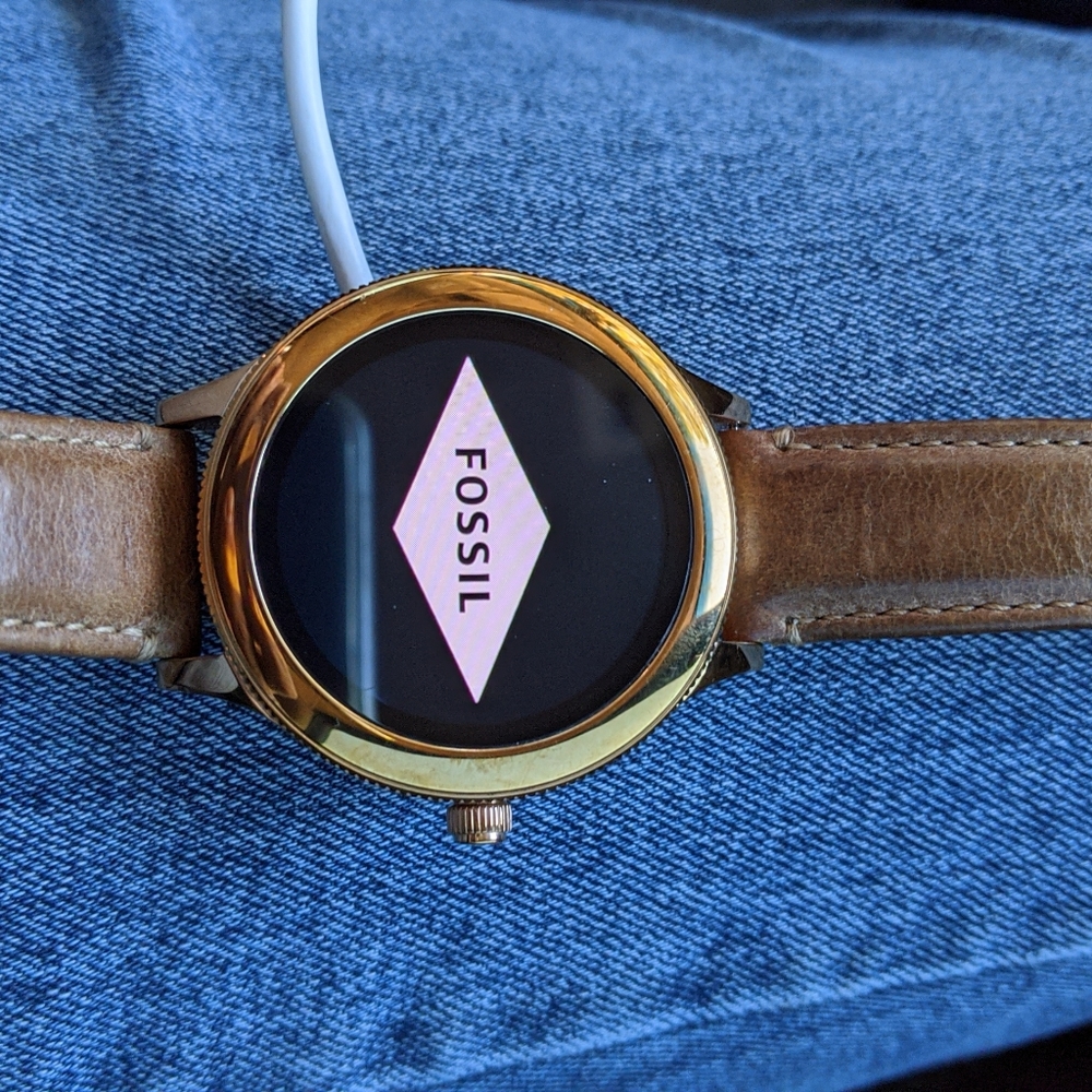 Fossil Gen 3 Smartwatch, Rose Gold, Leather Band Gem